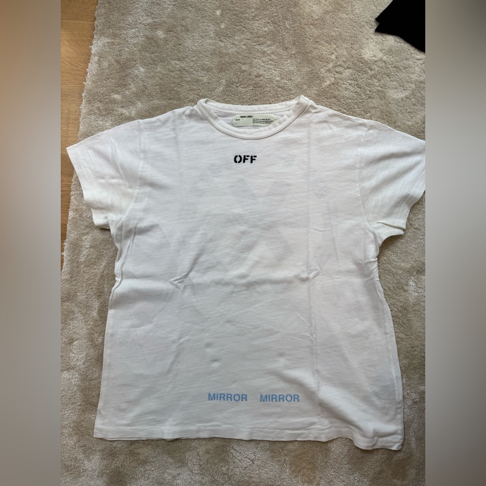 Off-White Classic White Tee with Black Logo